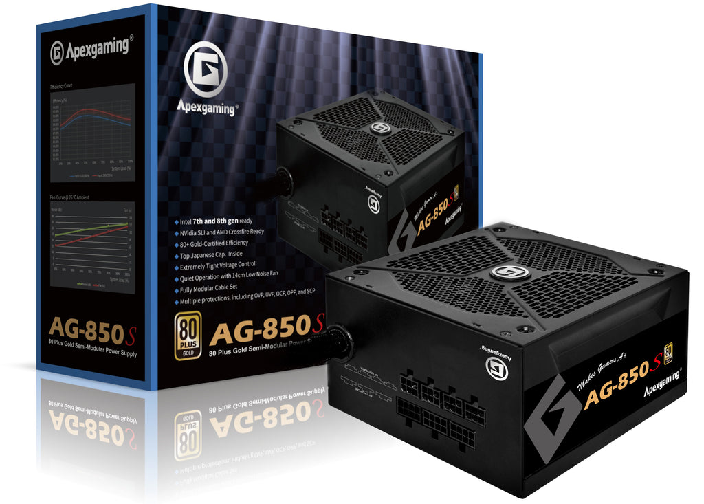Apexgaming AG-750M 750Watt 80 Plus Gold Fully Modular Power Supply copy