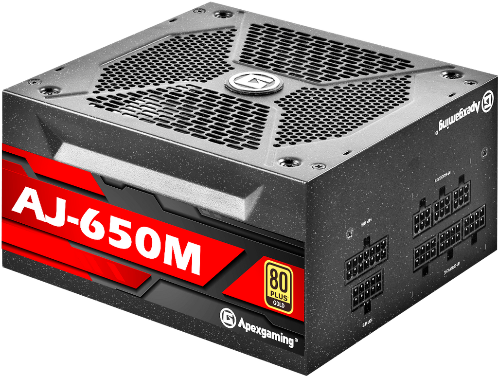 Apexgaming AJ-650M 650Watt 80 PLUS Gold Fully Modular Power Supply