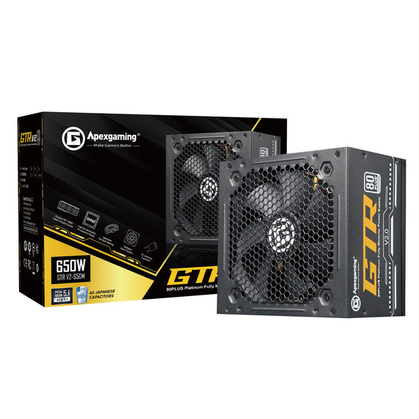 Apexgaming GTR V2-650M 650Watt 80 PLUS Platinum Fully Modular Power Supply