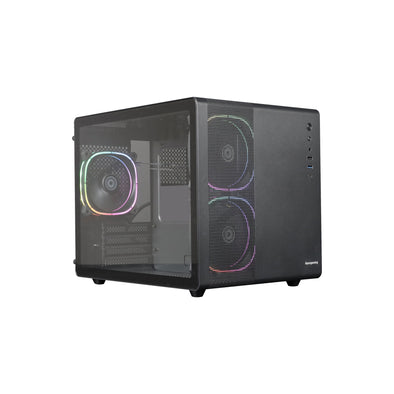 Apexgaming V300 Cube Micro-ATX Gaming Case - Black