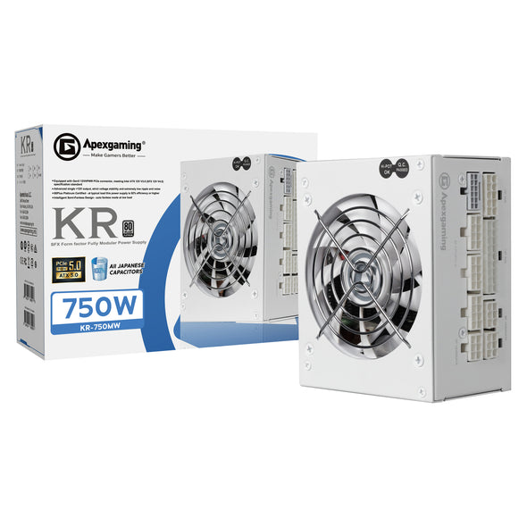 Apexgaming KR-750MW 750 Watt 80 PLUS Platinum Fully Modular Power Supply