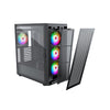 TE220 Mid Tower E-ATX Gaming Case - Black