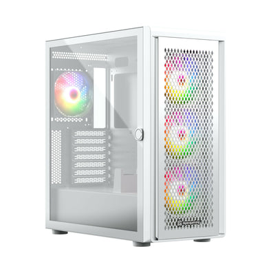 TE220 Mid Tower E-ATX Gaming Case - White