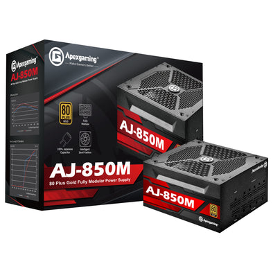 Apexgaming AJ-850M 850Watt 80 PLUS Gold Fully Modular Power Supply