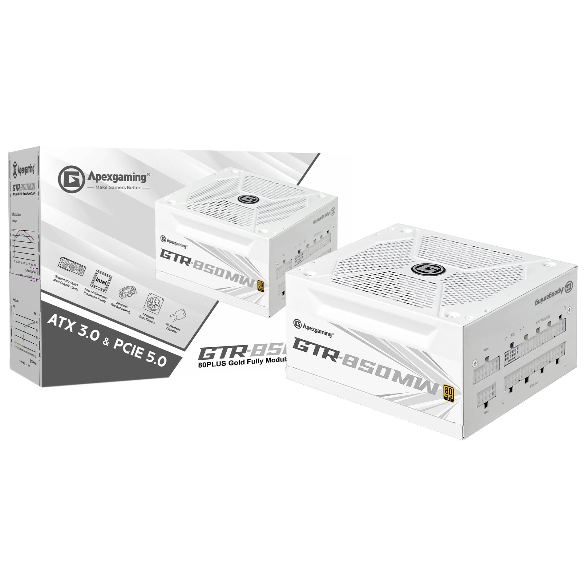 Apexgaming GTR-850MW 850Watt 80 PLUS Gold Fully Modular
